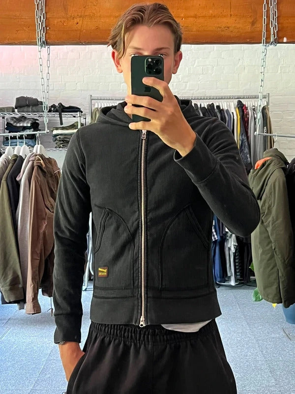 Vintage 00s Black Avirex Zip Up Hoodie S