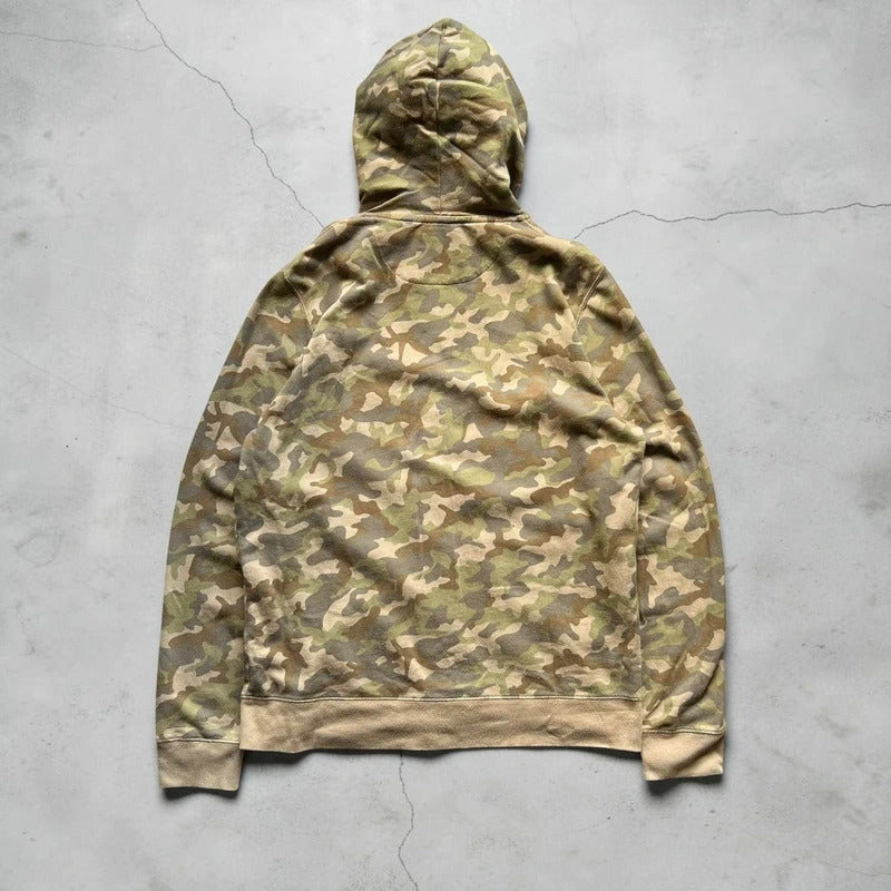 Back Number Camo Zip-Up Hoodie L