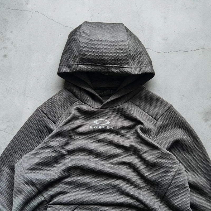 Black Oakley Textured Performance Fit Hoodie M