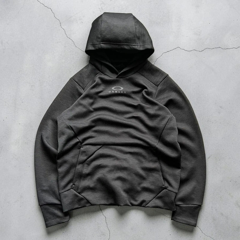 Black Oakley Textured Performance Fit Hoodie M
