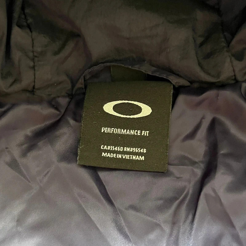 Purple Navy Prismatic Oakley Hooded Puffer Jacket Coat M
