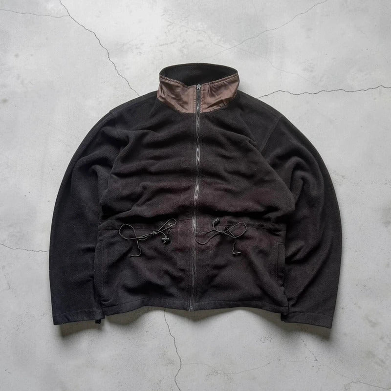 Vintage 90's Black Avirex Fleece Jacket L