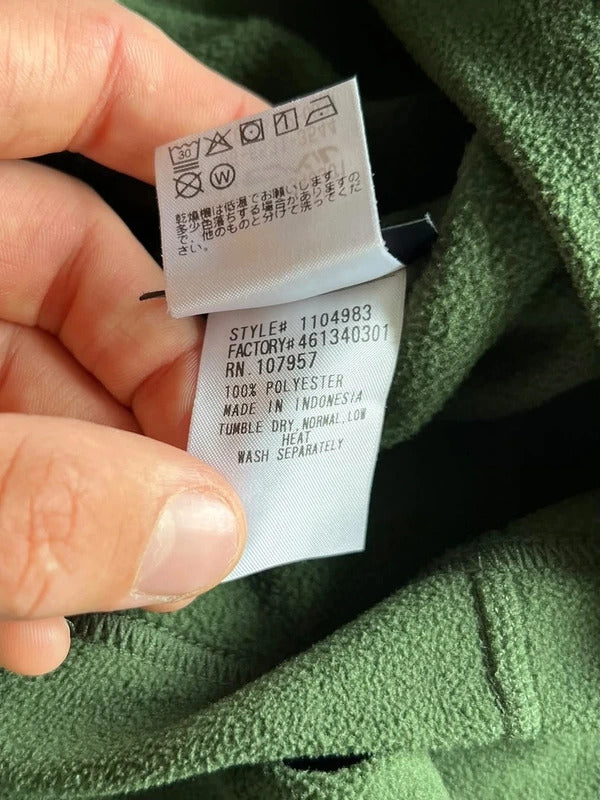 Dark Green Montbell Quarter / Half Zip up Chameece Fleece Jacket XS
