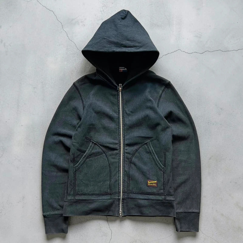 Vintage 00s Black Avirex Zip Up Hoodie S