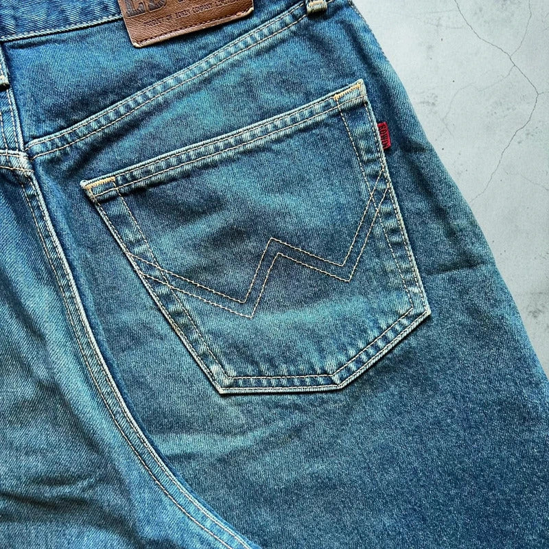 Vintage 00's Baggy Edwin Blue Denim Shorts Jorts W29