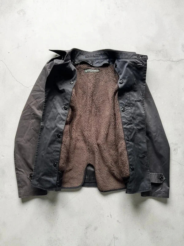 Women's Vintage 00's Dark Grey Brown Beams Japan Jacket S
