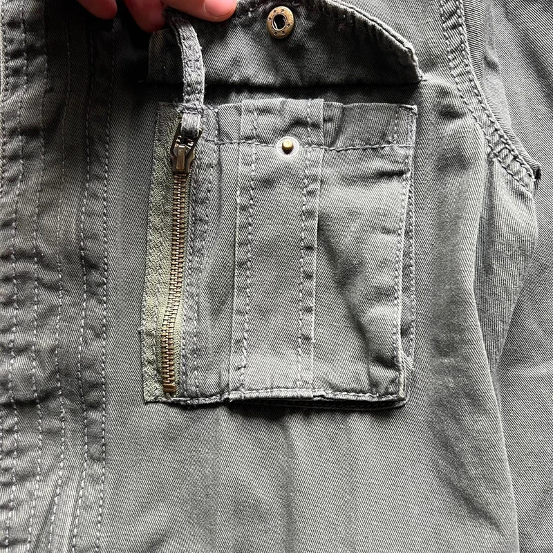 Vintage 00's Beams Khaki Field Utility Military Jacket S
