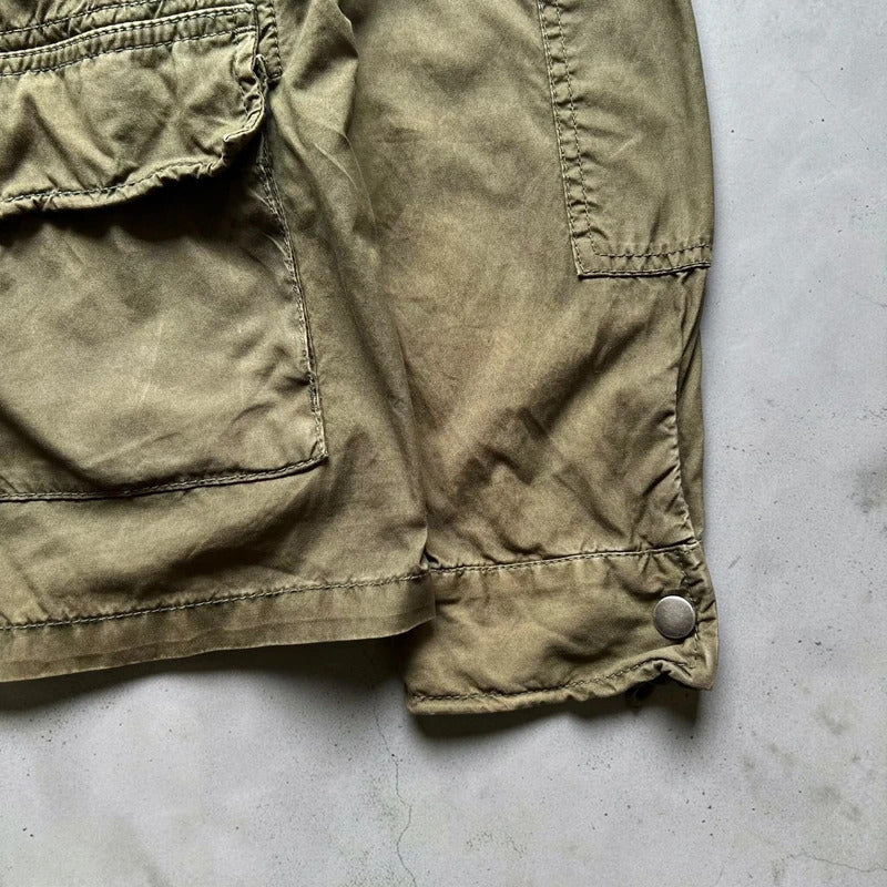 Khaki/Green Beams Utility Field Jacket M