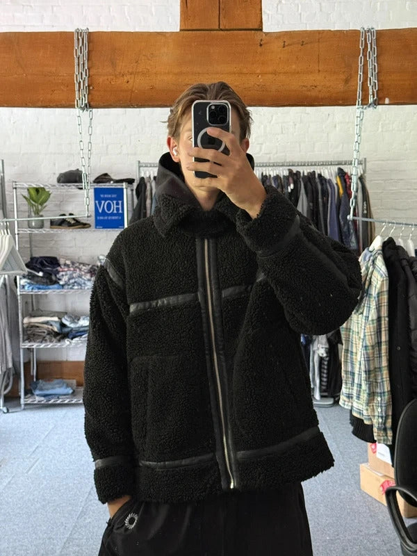 Black Beams Japan Fleece Zip up Jacket L