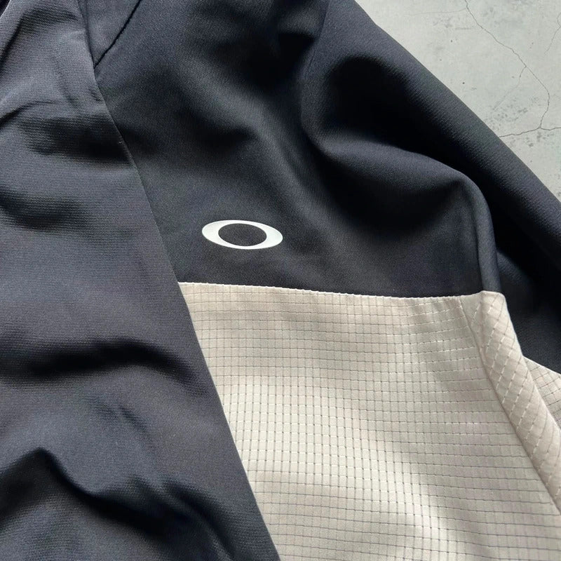 Black and White Oakley Two-Tone Track Jacket S
