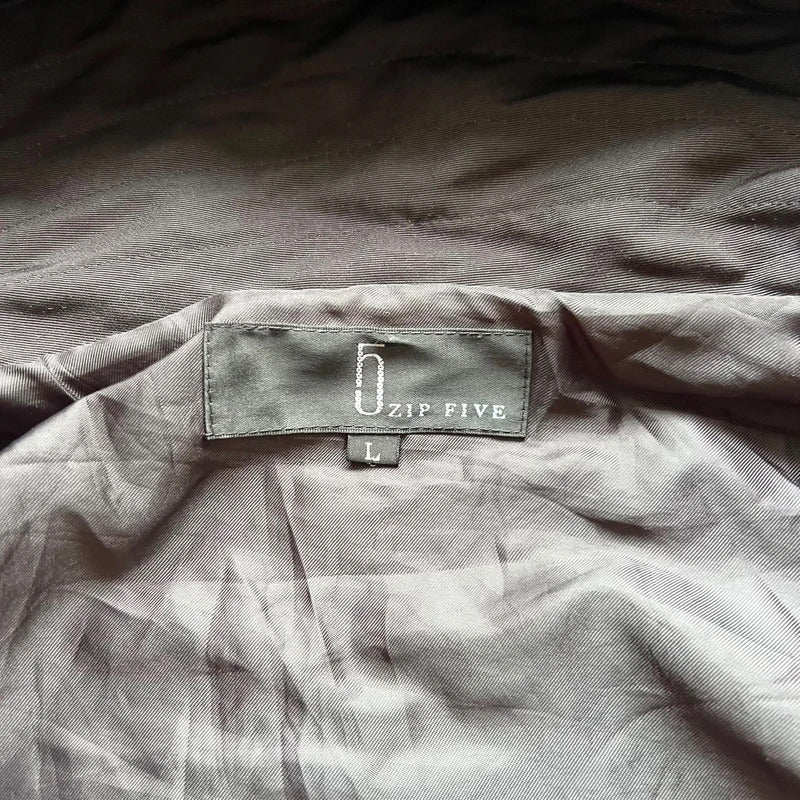 Brown Camo Technical Hooded Zip Jacket M