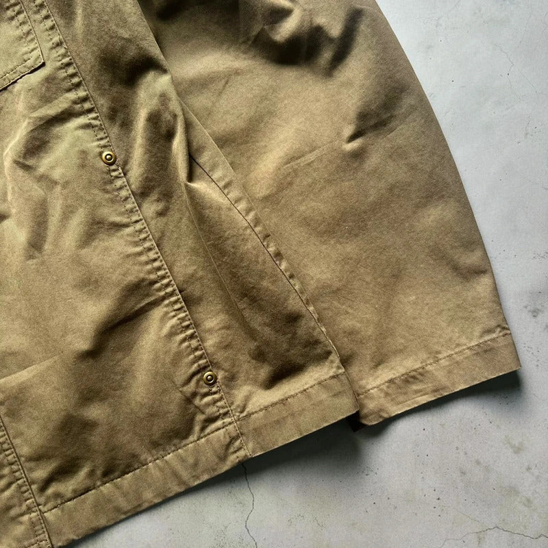 Khaki Green Beams Heart Military Style Jacket S
