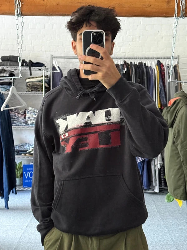 Black Oakley Print Graphic Hoodie M