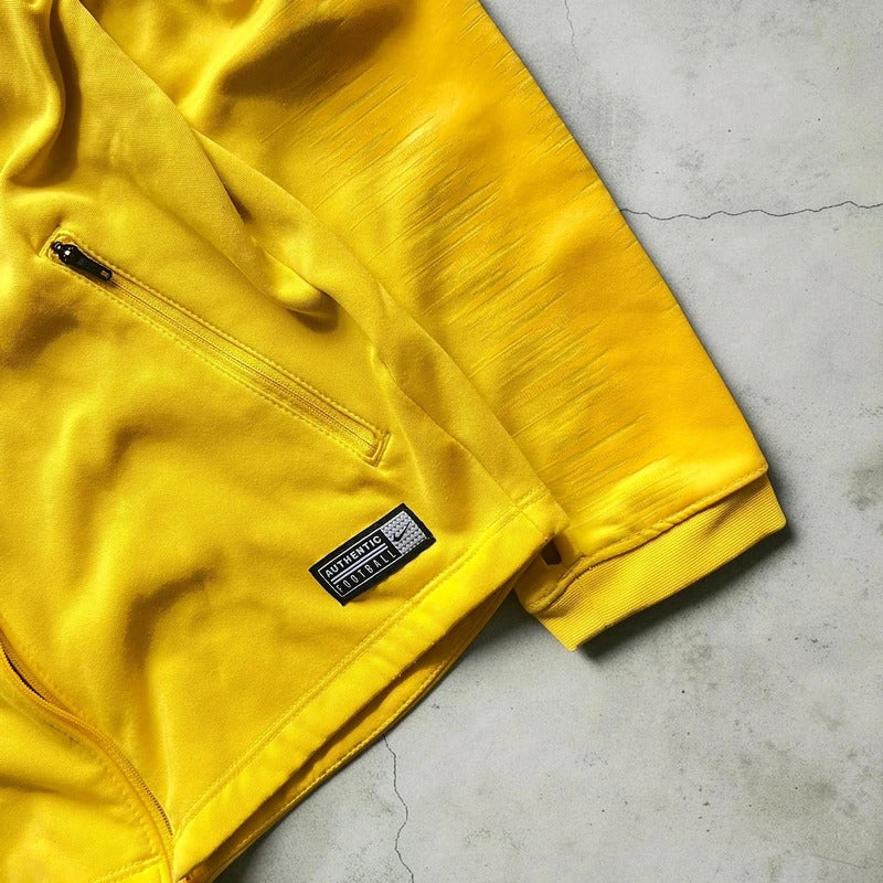 Kids Yellow Nike Brazil Football Track Jacket M