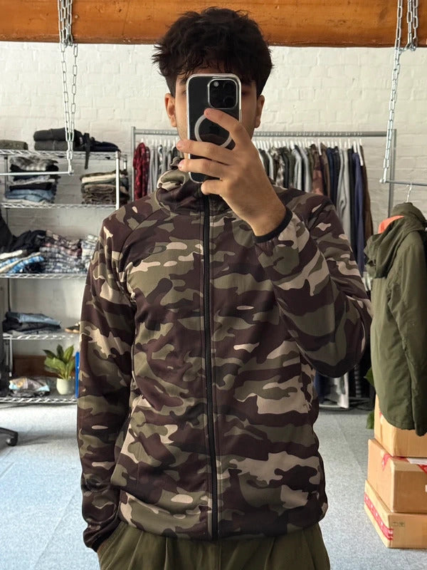 Green Camo Oakley Lightweight Technical Hooded Zip Jacket M