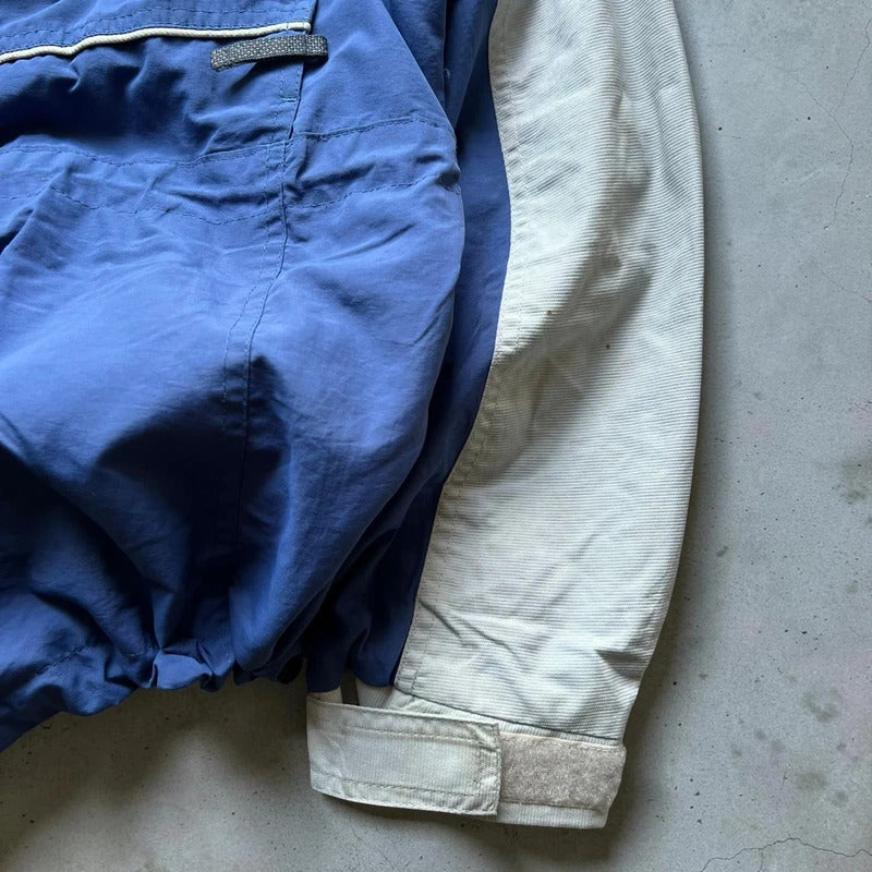 Vintage 00's Columbia Blue White Water Resistant Windbreaker Jacket L