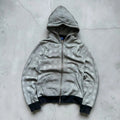 Grey Beams Japan Plaid Checked Zip up Hoodie Jacket
