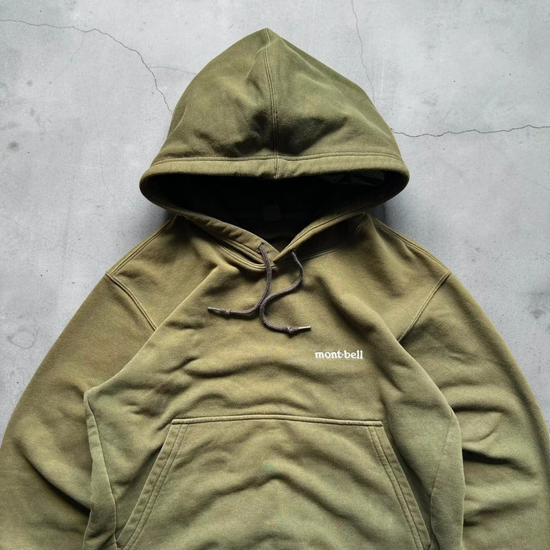 Vintage 00’s Khaki Green Montbell Hoodie S