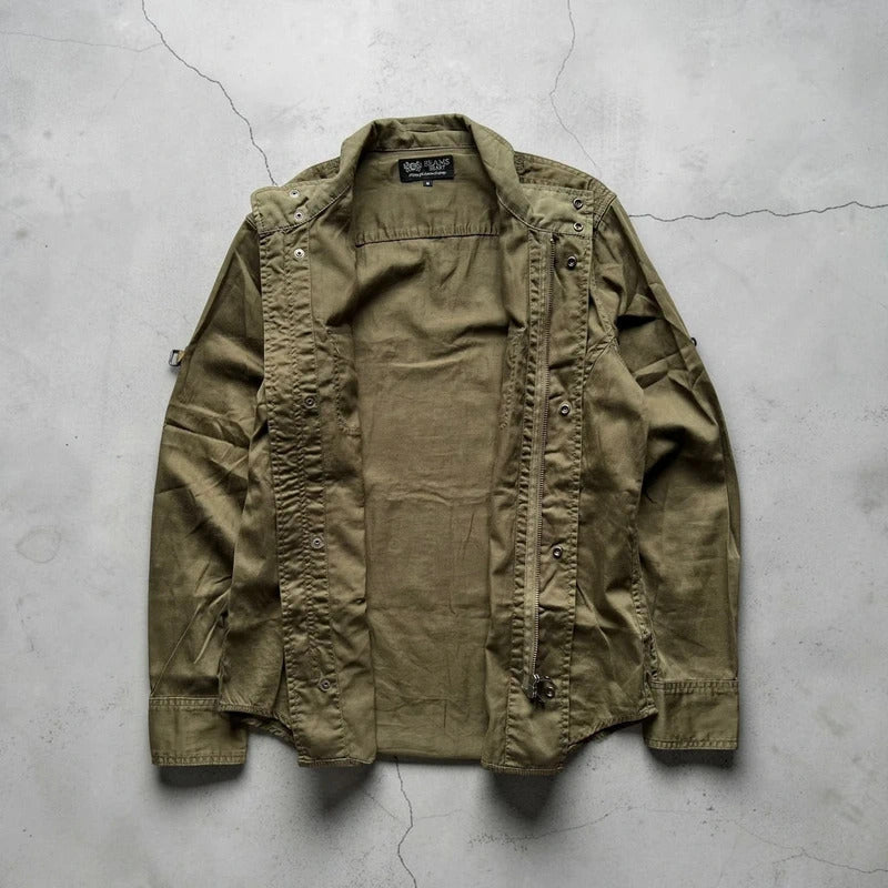 Vintage 00's Beams Japan Khaki Green Military Jacket S
