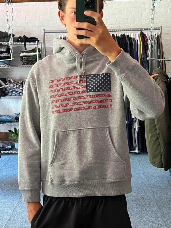 Vintage 00’s Avirex USA Flag Hoodie L