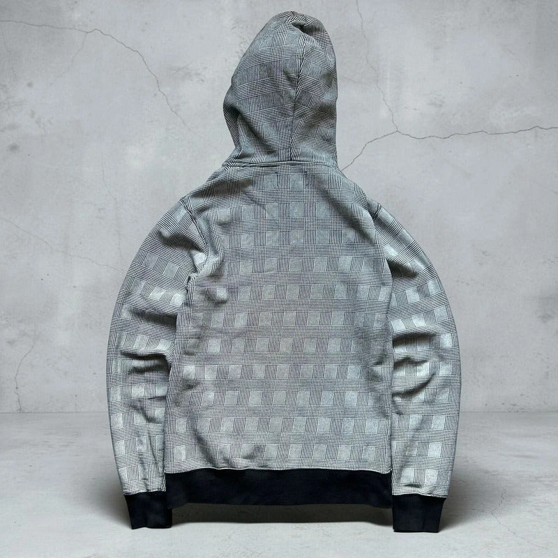 Grey Beams Japan Plaid Checked Zip up Hoodie Jacket