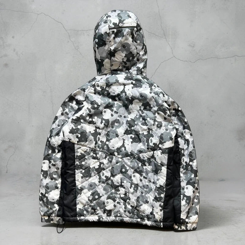 Black White Digi Camo Oakley Technical Insulated Jacket Coat S XS