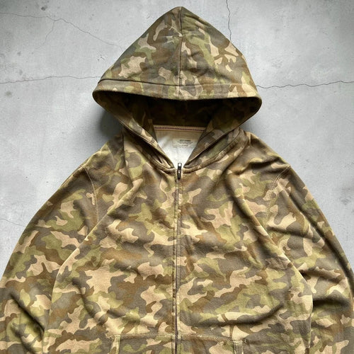 Back Number Camo Zip-Up Hoodie L