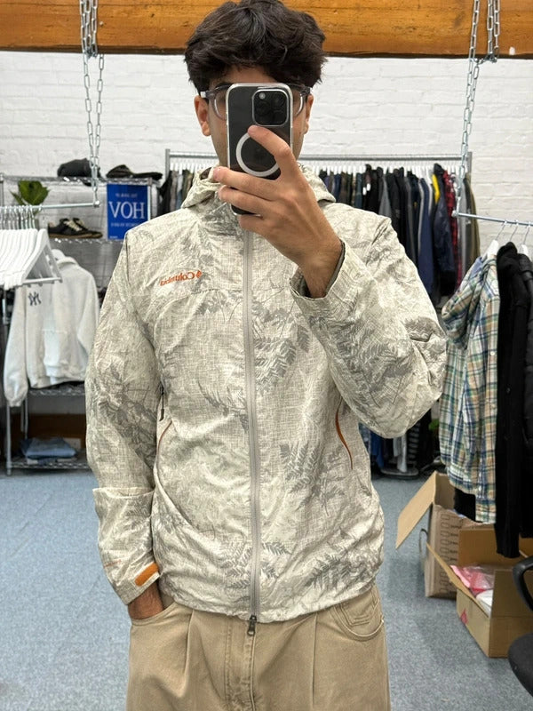 Grey White Camo Forest Columbia Lightweight Jacket