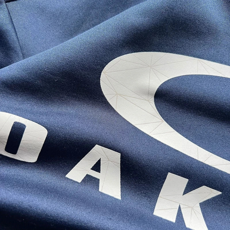 Vintage 00's Oakley Print Logo Navy Blue Hoodie S