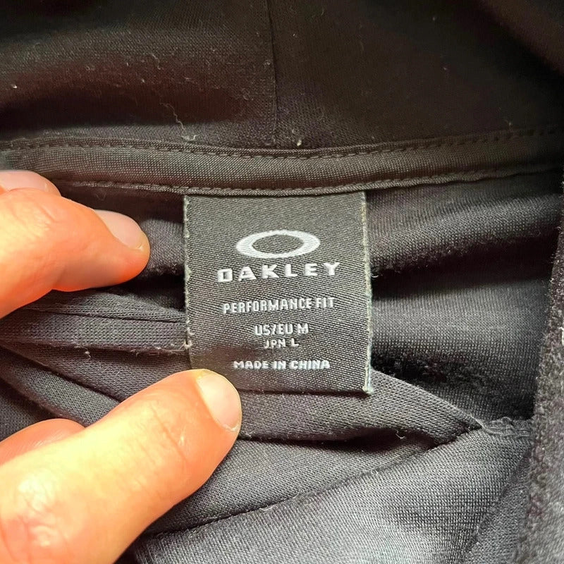 Black Oakley Embossed Logo Hoodie M