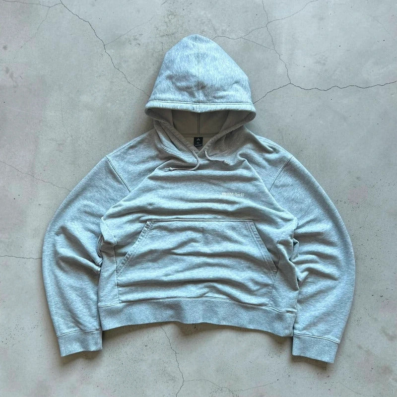 Vintage Light Grey Montbell Hoodie M