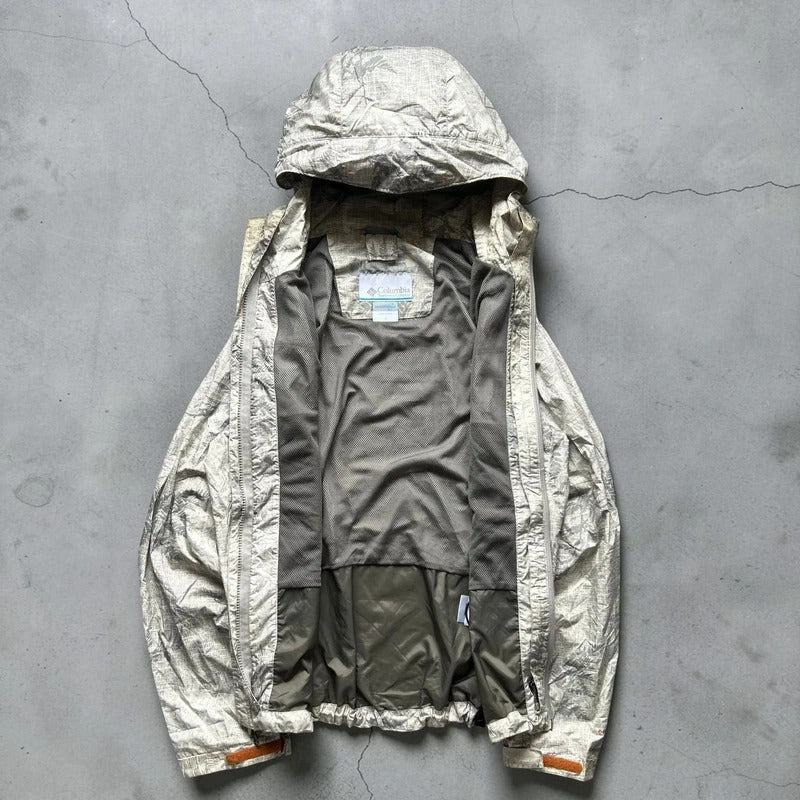 Grey White Camo Forest Columbia Lightweight Jacket