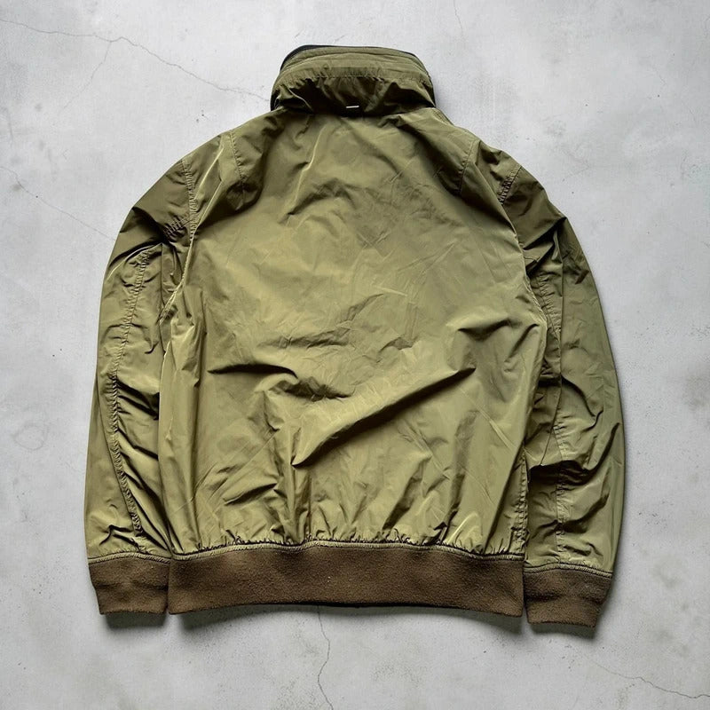 Beams Heart Japan Khaki Green Hooded Military Bomber Jacket M