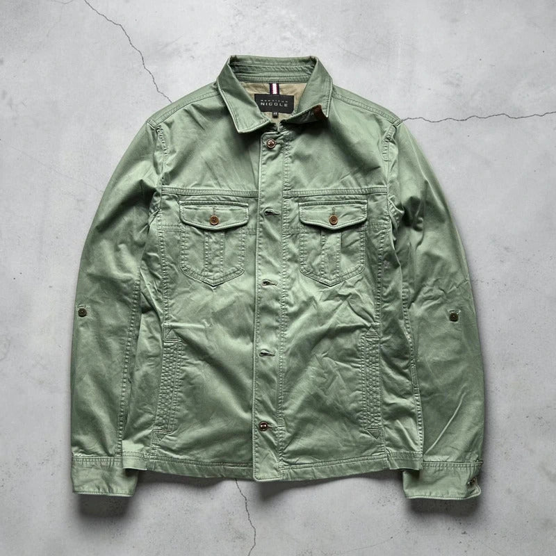 Vintage 00's Khaki Green Military Style Jacket S