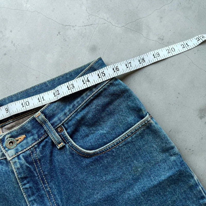 Vintage 00's Baggy Edwin Blue Denim Shorts Jorts W29
