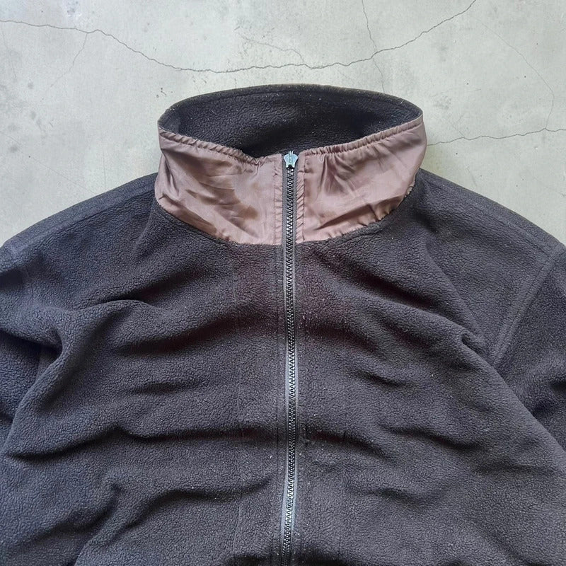Vintage 90's Black Avirex Fleece Jacket L