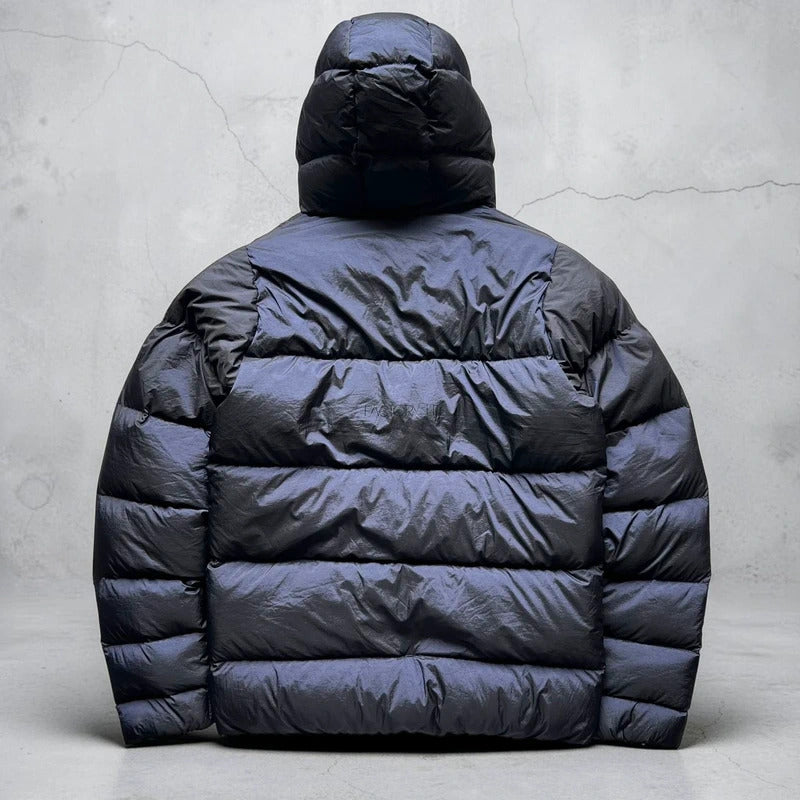Purple Navy Prismatic Oakley Hooded Puffer Jacket Coat M