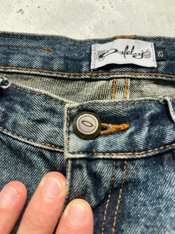 Oakley Denim Faded/Washed Cuffed Jeans 30'