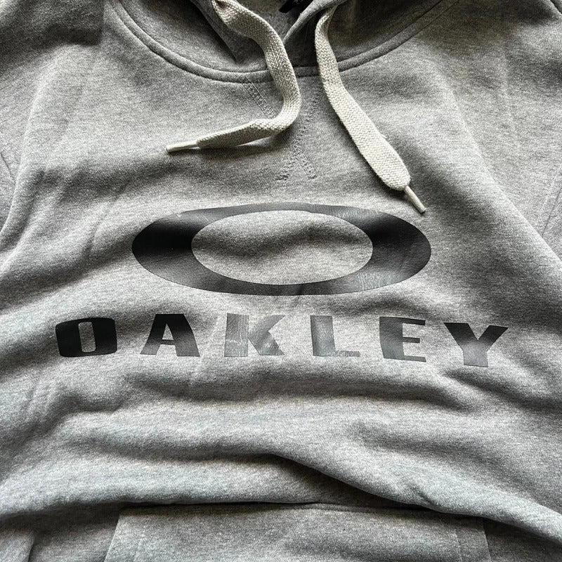 Vintage 00's Oakley Print Logo Grey Hoodie S