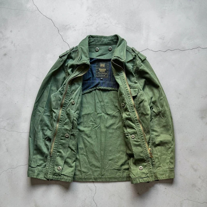 Khaki Beams Hearts Utility Field Jacket M