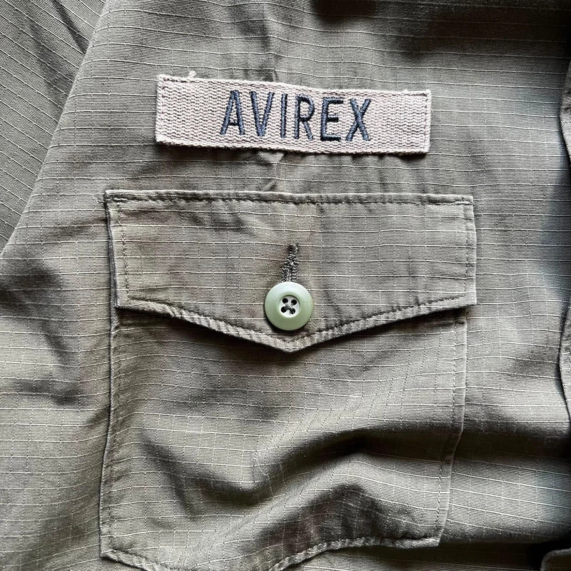 Avirex Military Khaki green Button Up Jacket M