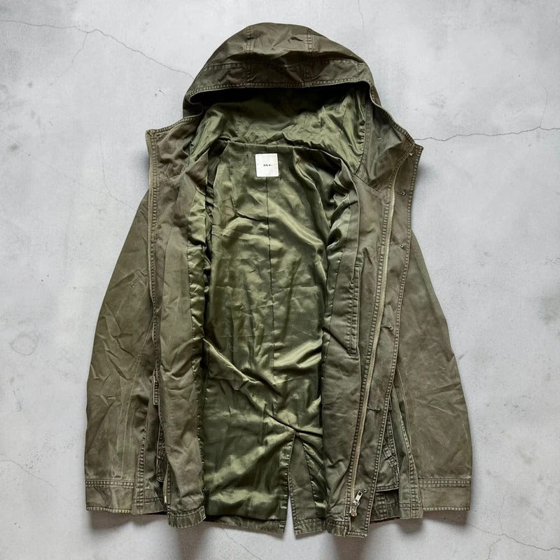 Women's Vintage Khaki Green Military Jacket M