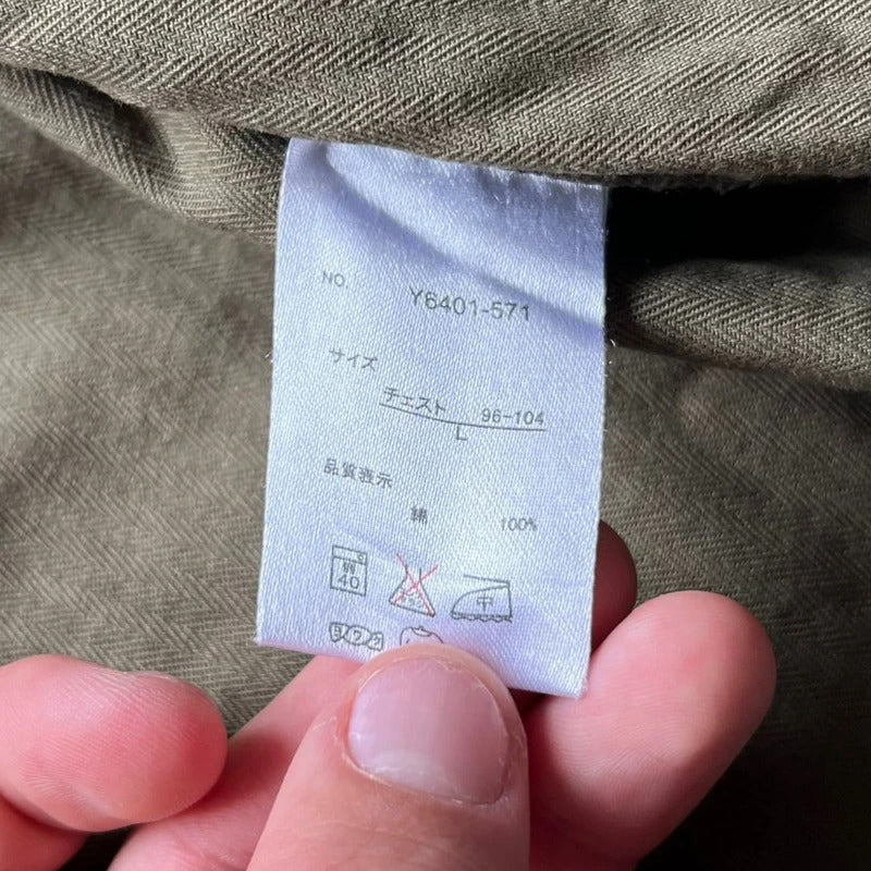 Vintage 00's Khaki Green Military Style Jacket Shacket S