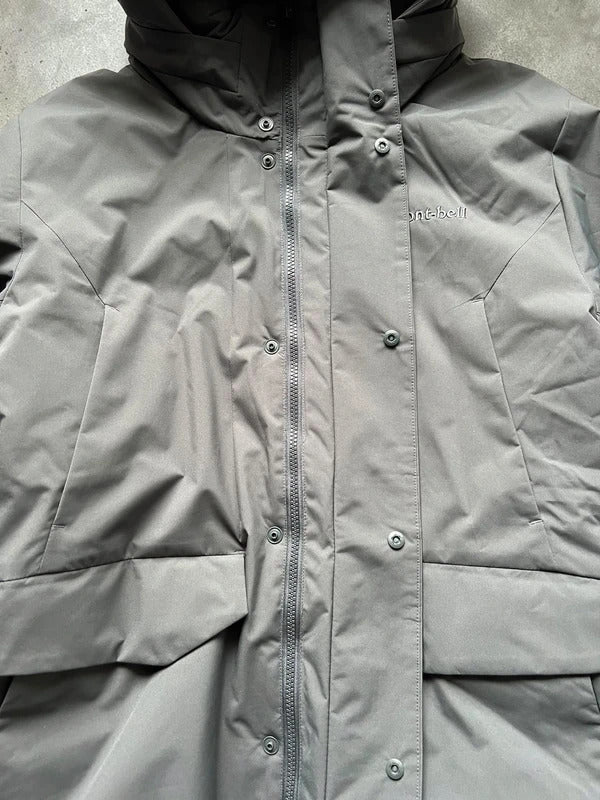 Dark Grey Montbell Water Repellent Puffer Jacket Coat L