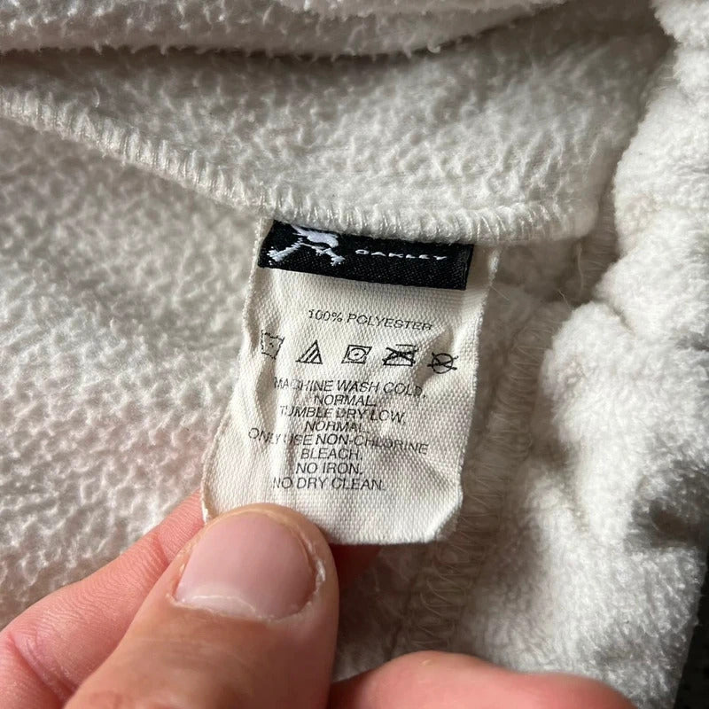 White/Cream Oakley Women's Fleece Full-Zip Jacket M