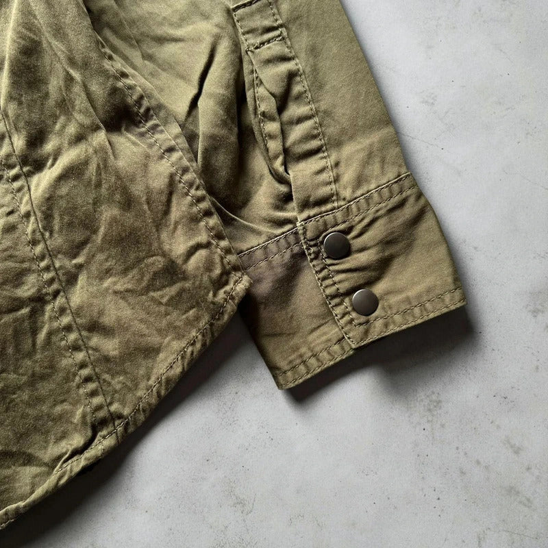 Vintage 00's Beams Japan Khaki Green Military Jacket S