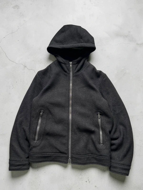 Beams Wool Fleece Hooded Jacket S