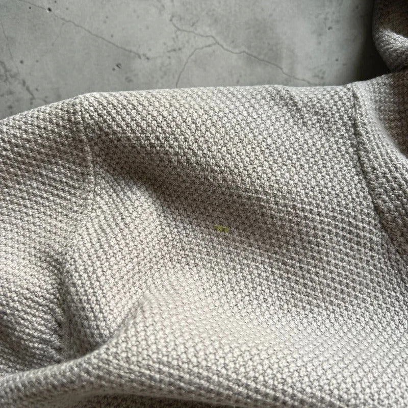Vintage 00's Beige Beams Japan Zip up Knitted Hoodie S