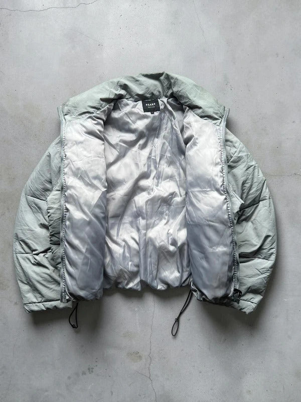 Light Blue Grey Beams Japan Puffer Jacket Coat M