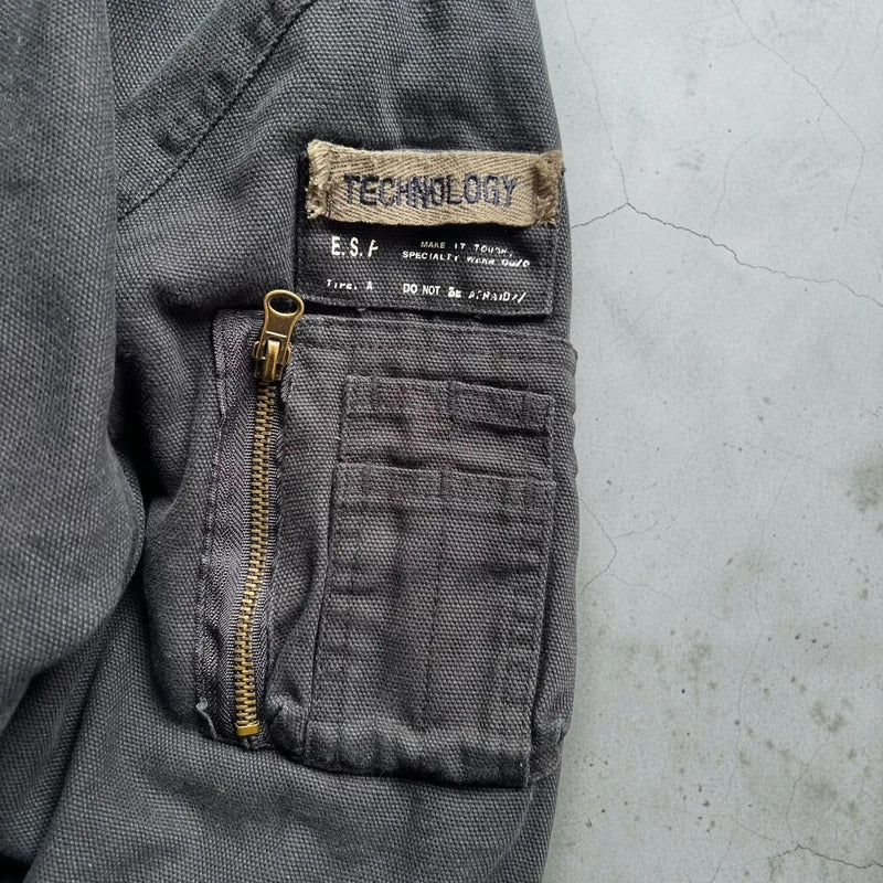Vintage Hooded Firemans Clasp Jacket Coat L